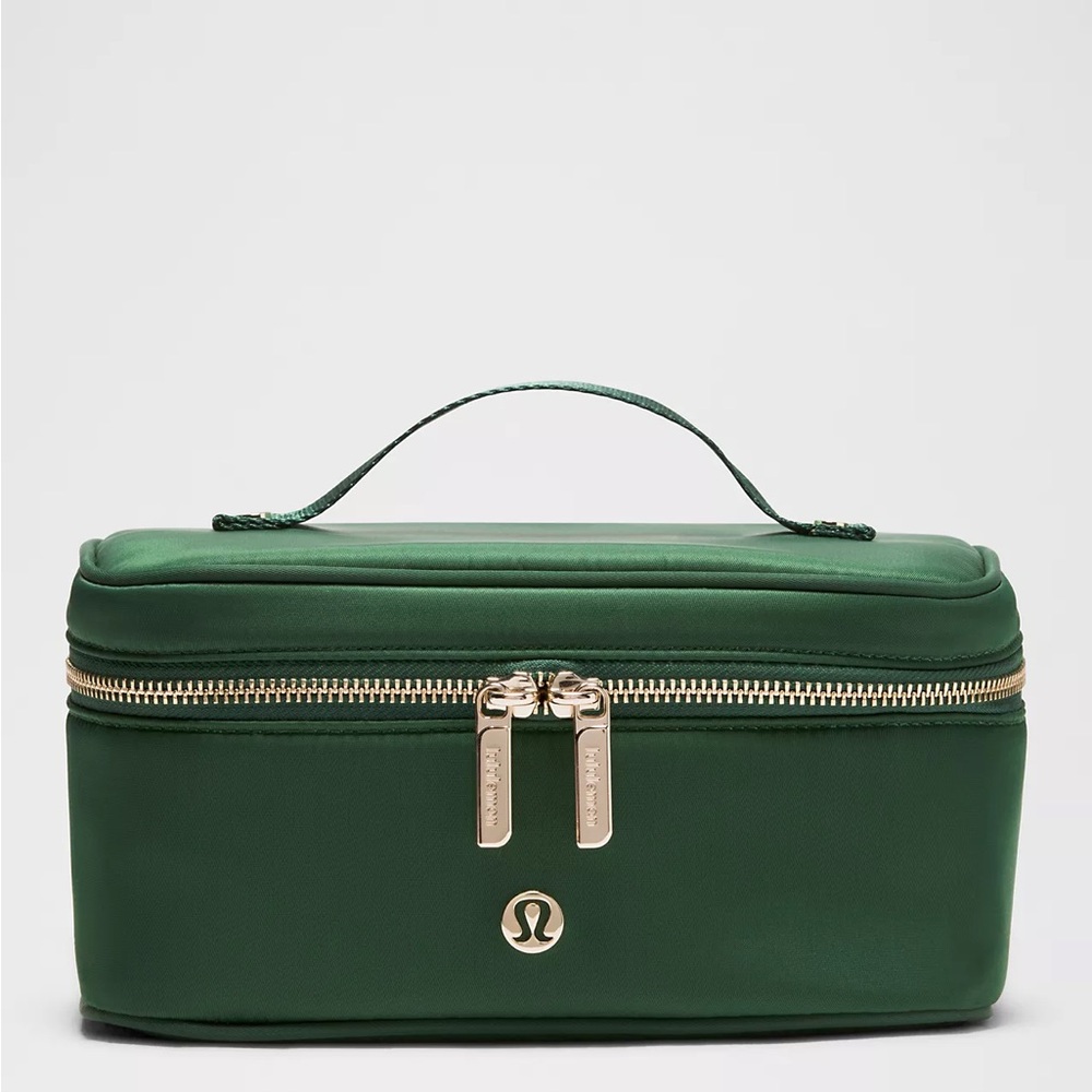 Lululemon Travel Toiletry Bag 3.5L- Ivy Grove/Wacky Khaki/Gold